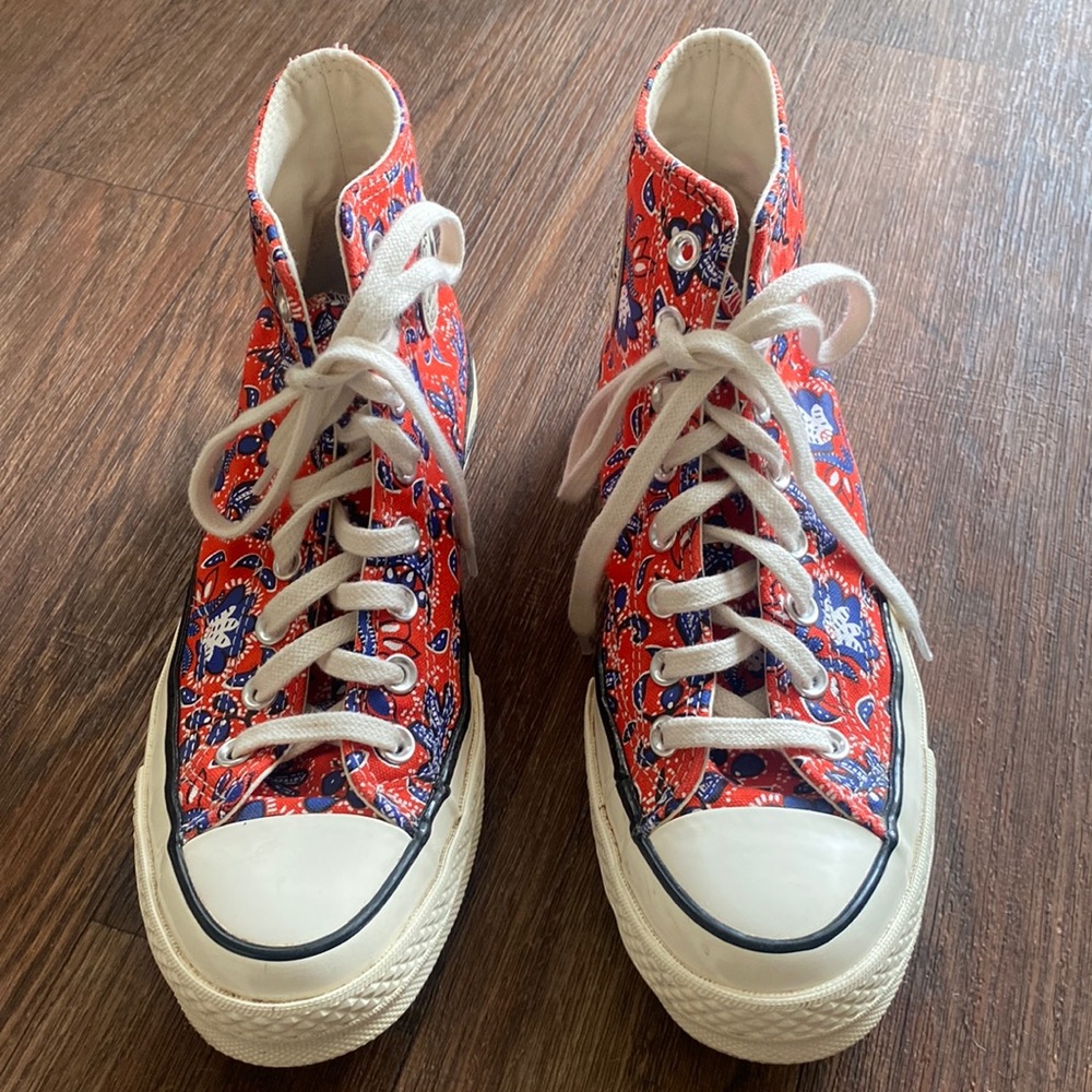 Red & Blue Paisley Converse Chuck Taylor 70